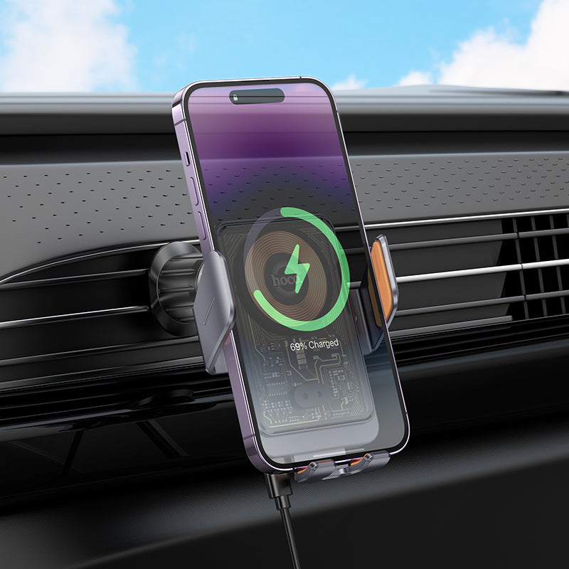 Support de téléphone portable de voiture de chargeur sans fil de bâti de sortie d'évent Support de téléphone portable de voiture de chargeur sans fil de bâti de sortie d'évent
